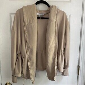YFB Tan lightweight hooded jacket - size M